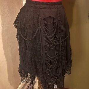 GLP Gothic Lolita Punk distressed skirt NWOT